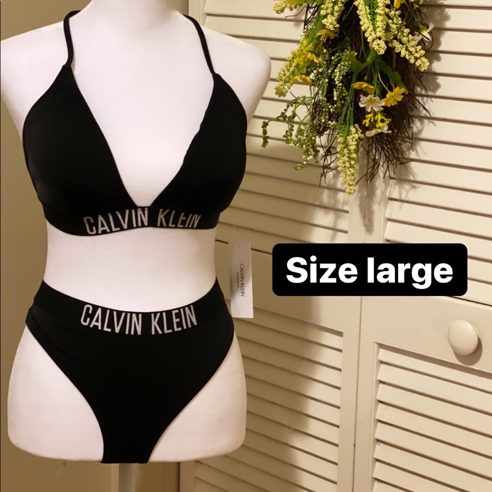 Calvin Klein Logo Swim Suit